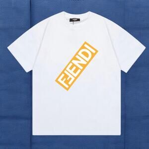 Fendi Men's White Short Sleeve T-Shirt